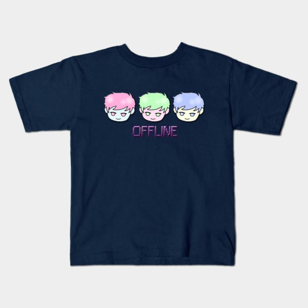 offline banner Kids T-Shirt by tacothomas